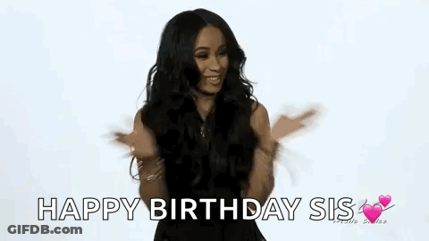 Woman Dancing Saying Happy Birthday Sis GIF