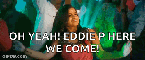 Woman Dancing Saying Oh Yeah Eddie P Here We Come GIF