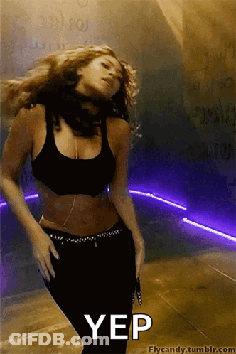 Woman Dancing Saying Yep GIF