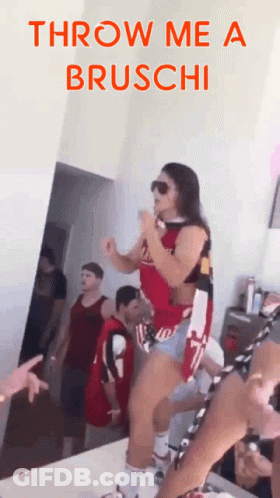 Woman Dancing Throw Me A Bruschi GIF