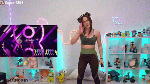 Woman Dancing To Just Dance With Headphones GIF