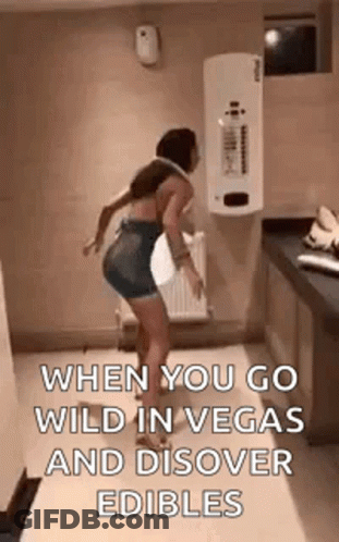 Woman Dancing When You Go Wild In Vegas And Discover Edibles GIF