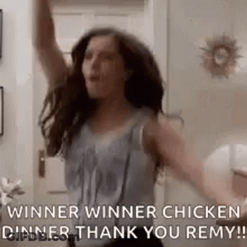 Woman Dancing Winner Winner Chicken Dinner GIF