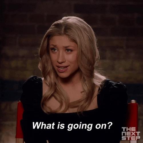Woman Desperately Asks Whats Going On GIF