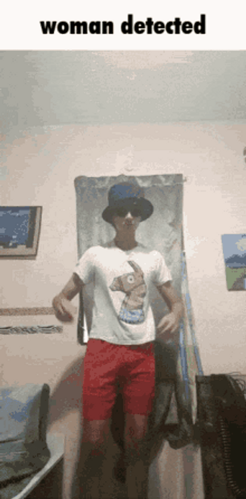 Woman Detected Dance Meme GIF