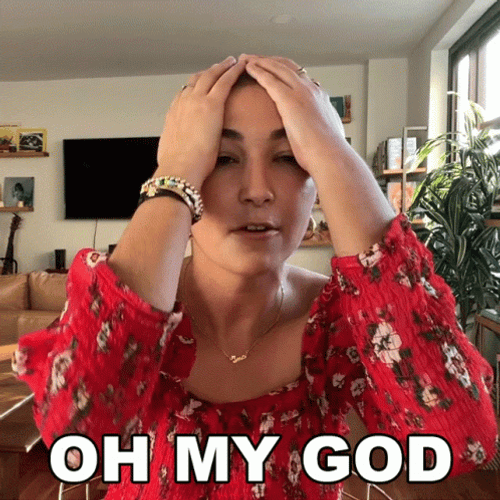 Woman Disappointedly Saying Oh My God GIF