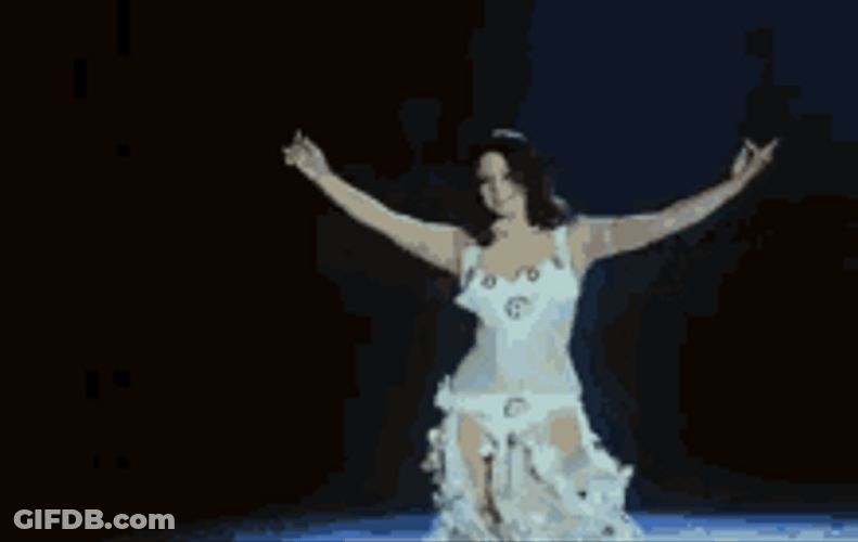 Woman Doing Belly Dance And Spin GIF
