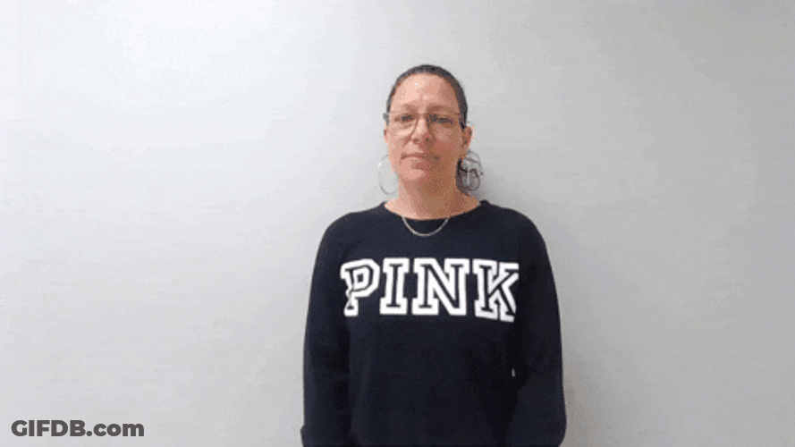 Woman Doing Budget Sign Language GIF