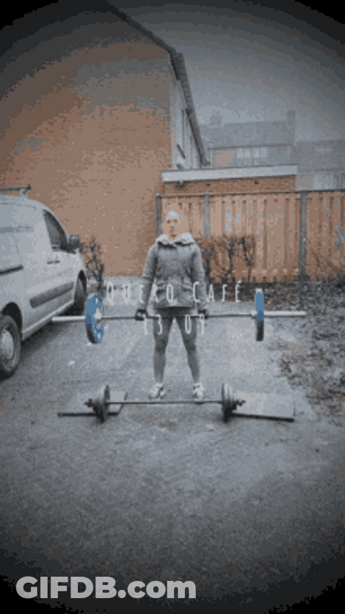 Woman Doing Deadlift Exercise GIF