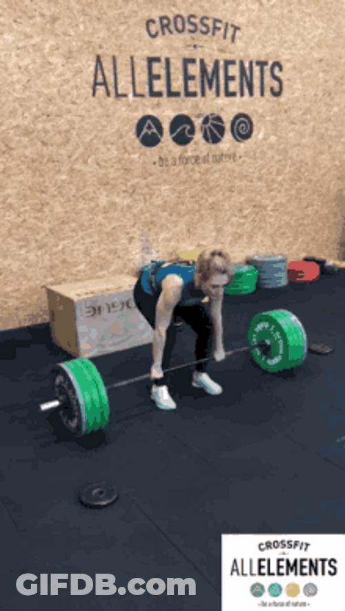 Woman Doing Deadlift Powerlift GIF