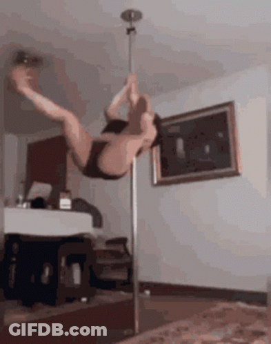 Woman Doing Pole Dance GIF