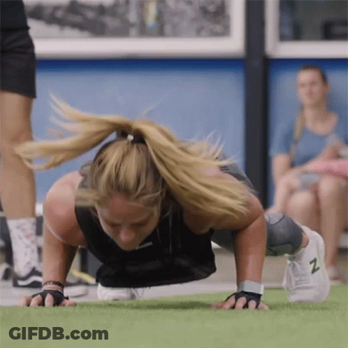 Woman Doing Push Ups GIF