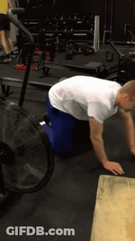 Woman Doing Push Ups With Girl Power GIF