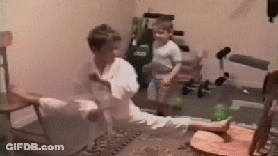 Woman Doing Stretching Exercises GIF