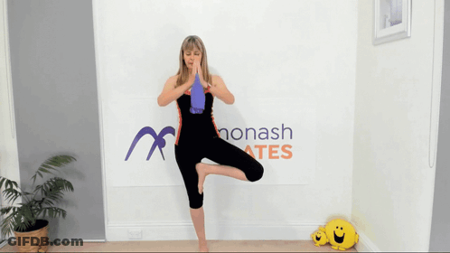 Woman Doing Yoga Pose Monash Pilates GIF