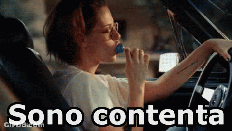 Woman Drinking Bottle Driving Car Sono Contenta GIF