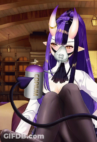 Woman Drinking Can Copium Levels GIF