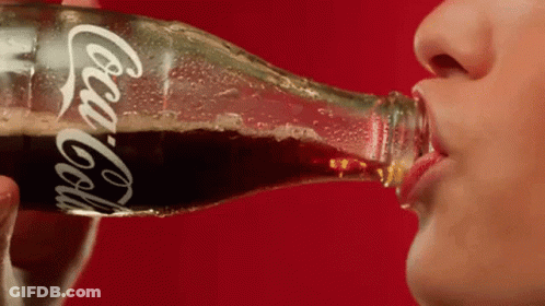 Woman Drinking Coca Cola GIF