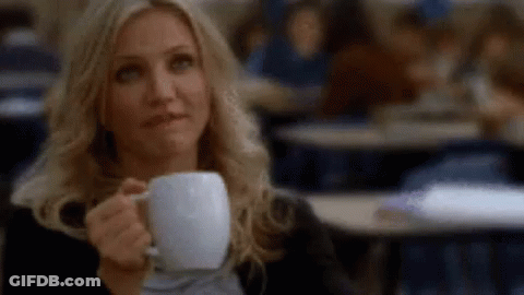Woman Drinking Coffee In Classroom GIF