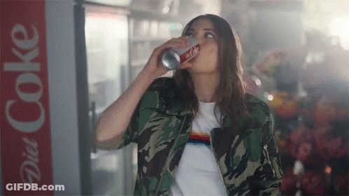 Woman Drinking Diet Coke GIF