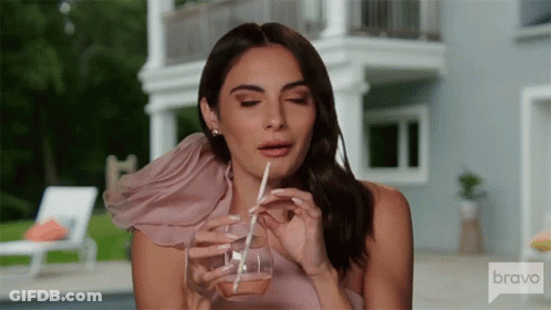 Woman Drinking Through Straw From Bravo Glass GIF