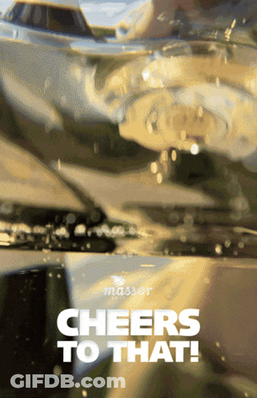 Woman Drinks Prosecco Cheers To That GIF