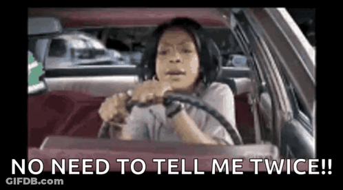 Woman Driving Car Saying No Need To Tell Me Twice GIF