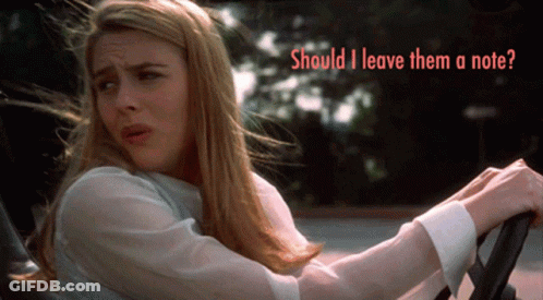 Woman Driving Car Should I Leave Them A Note GIF