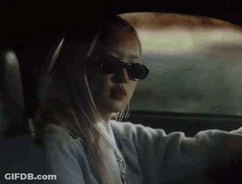 Woman Driving Car Wearing Sunglasses GIF