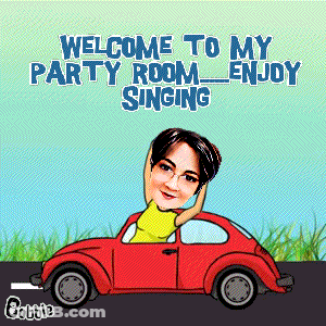 Woman Driving Red Car Welcome To Party Room GIF