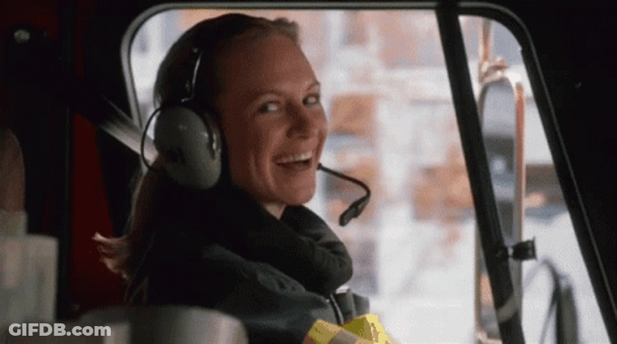 Woman Driving The Car Sensible Chuckle GIF