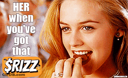 Woman Eating Chocolate With Her When You've Got That $Rizz GIF