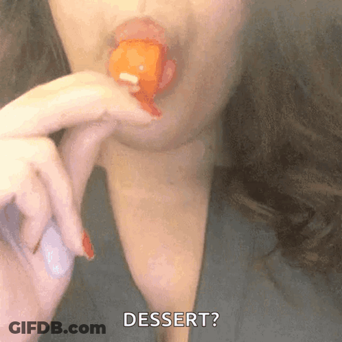 Woman Eating Lollipop Saying Dessert GIF