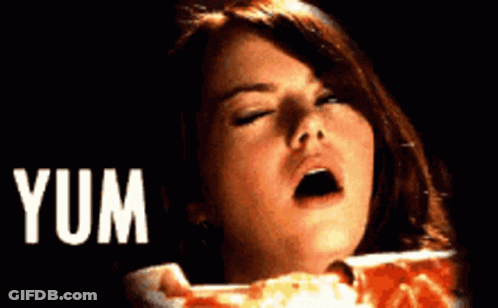 Woman Eating Pizza Yum GIF