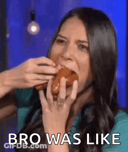 Woman Eating Sausage Bro Was Like GIF