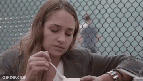 Woman Eating Soup With Spoon GIF