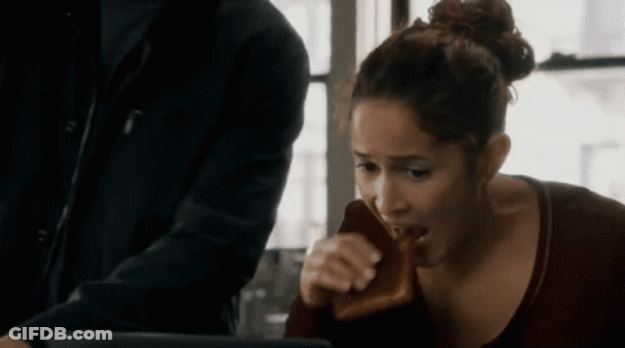 Woman Eating Toast Bread GIF
