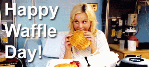 Woman Eating Waffle In Hospital Bed Happy Waffle Day GIF