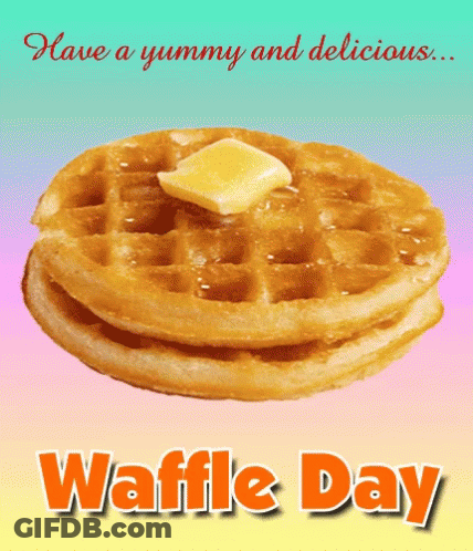 Woman Eating Waffle In Hospital Bed Happy Waffle Day GIF