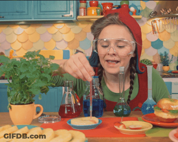 Woman Elf Santa Doing Experiment GIF