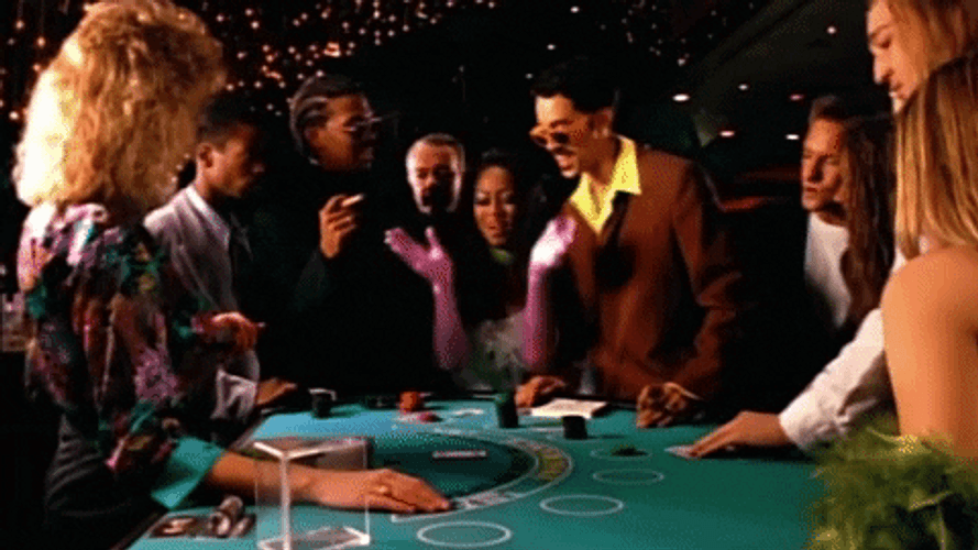 Woman Enjoying Gambling On Vegas Vacation GIF