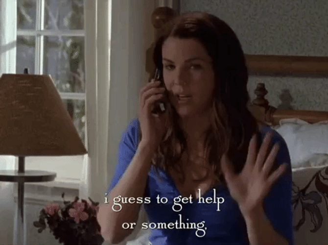 Woman Explains To Get Help GIF