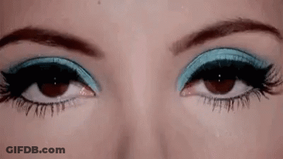 Woman Eyes Blue Eye Makeup GIF