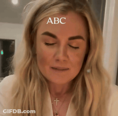 Woman Eyes Closed ABC Forehead GIF