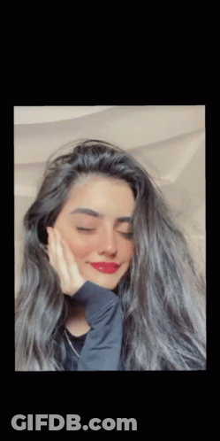 Woman Eyes Closed Hand On Face GIF