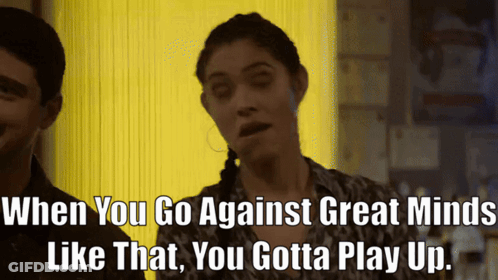 Woman Eyes Closed Saying When You Go Against Great Minds GIF