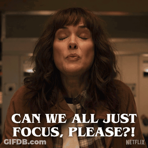 Woman Eyes Closed Says Can We All Just Focus Please Netflix GIF