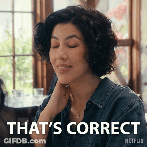 Woman Eyes Closed Says That's Correct Netflix Advertisement GIF