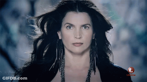 Woman Face Close Up Lifetime Logo GIF