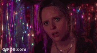 Woman Face Close Up Purple Pink Background GIF